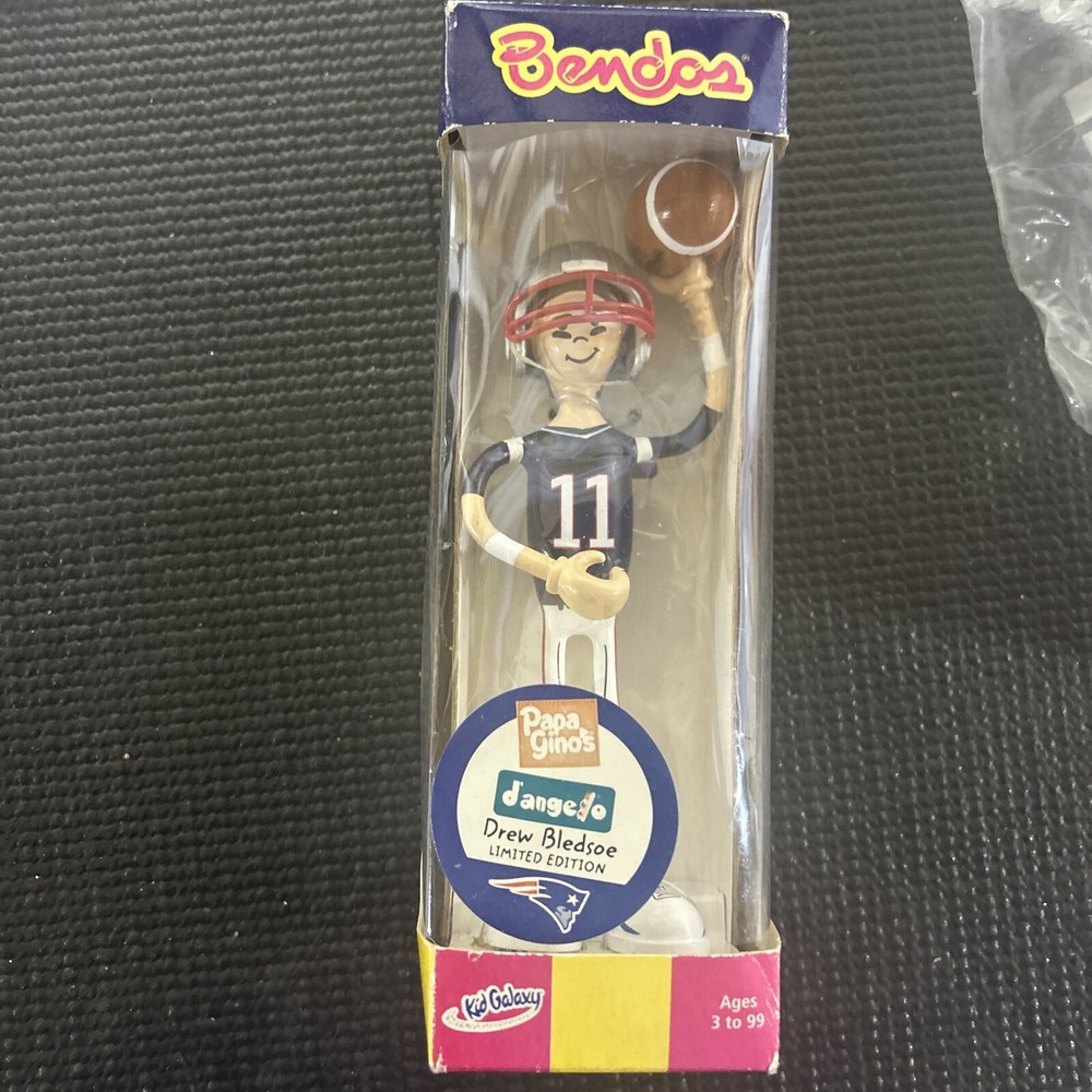 2001 Bendos Figure New England Patriots Drew Bledsoe New In Box Promotional Item