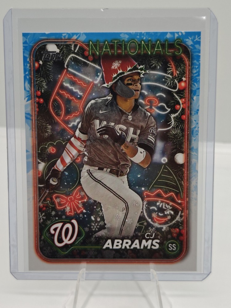 2024 Topps Holiday CJ Abrams Image Variation Elf Hat SP Nationals #H47