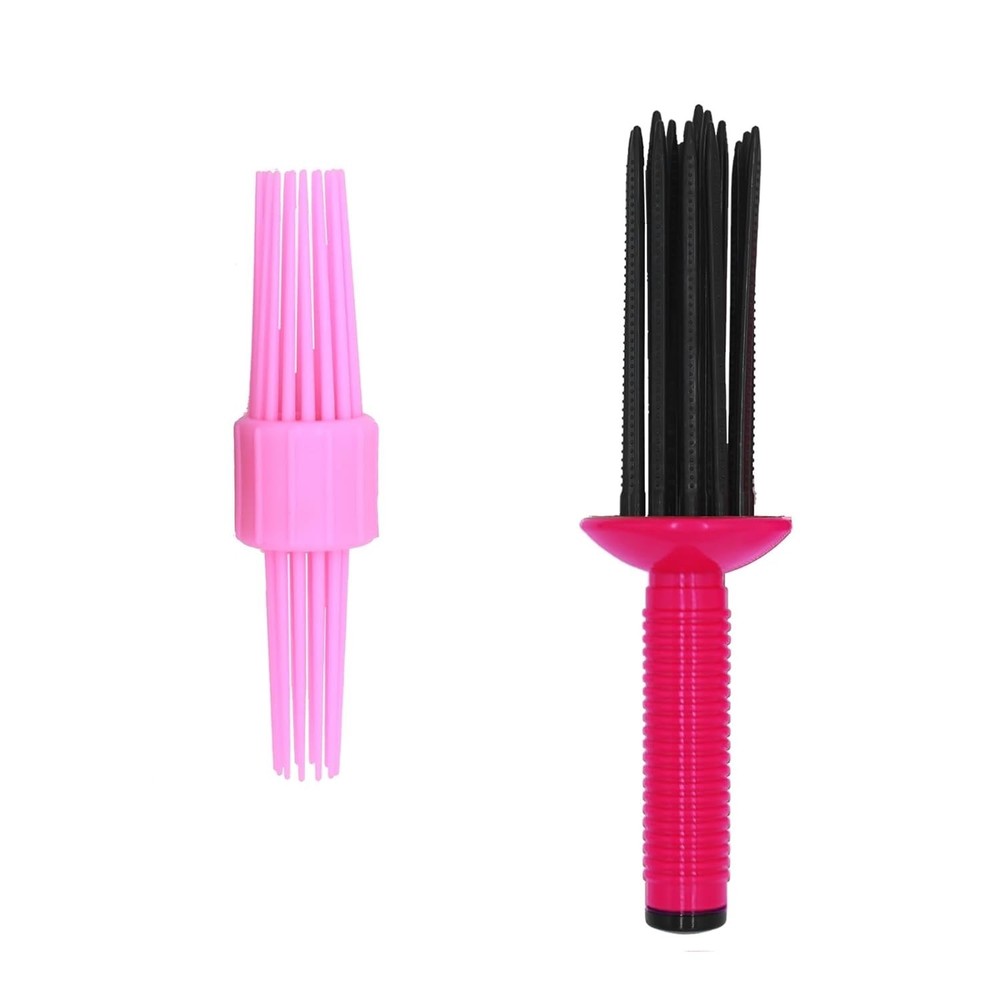 2PCS Curling Roll Comb, Curly Hair Brush for Curly Hair, Three Different Size...