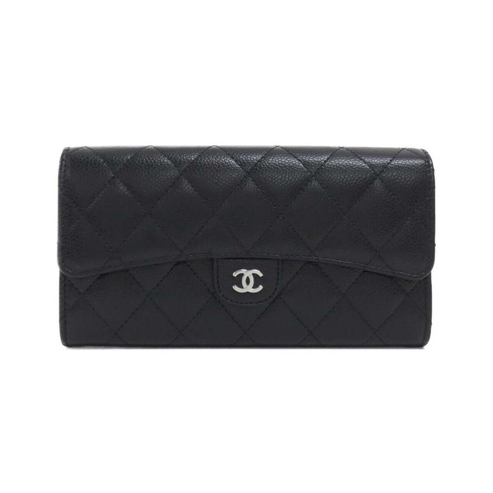Authentic CHANEL Timeless Classic Wallet AP0241 Black Caviar Leather
