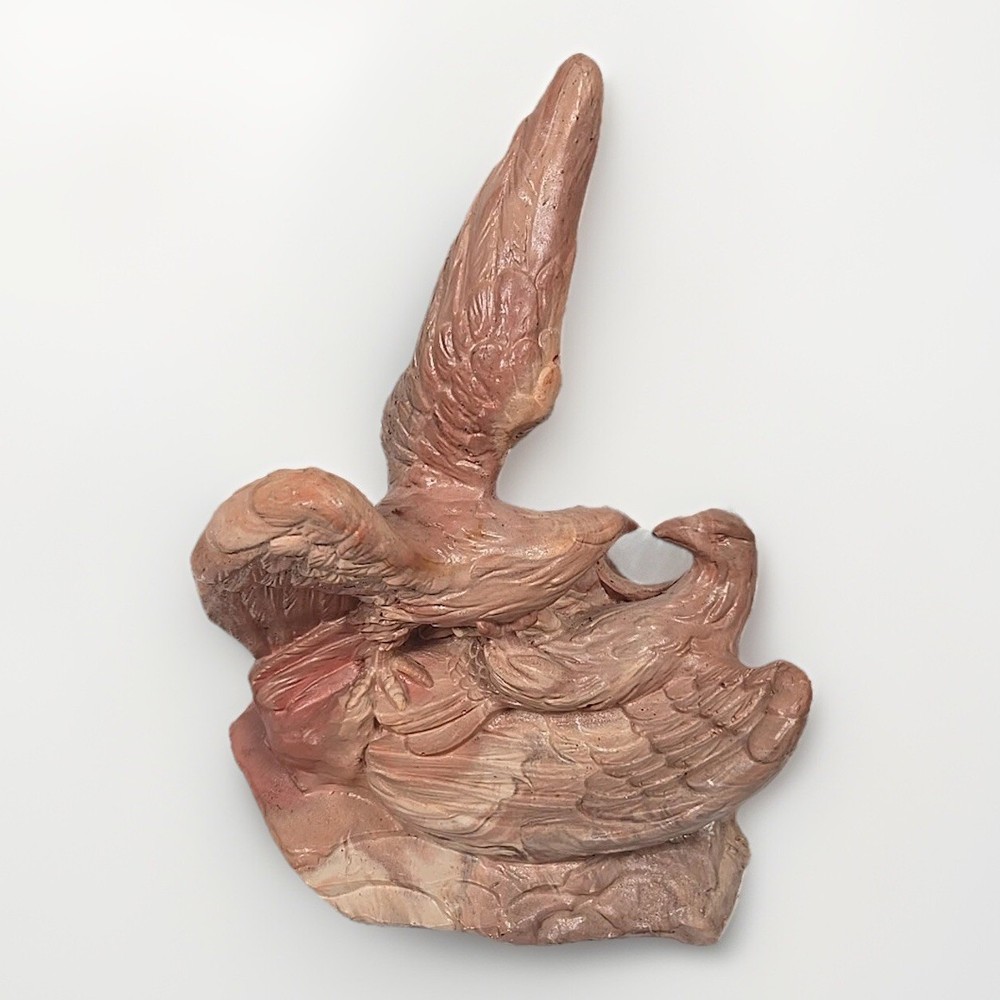 COMANCHE POTTERY EAGLES MISSISSIPPI MUD & KANSAS CLAY SCULPTURE QUINTON ALLEN