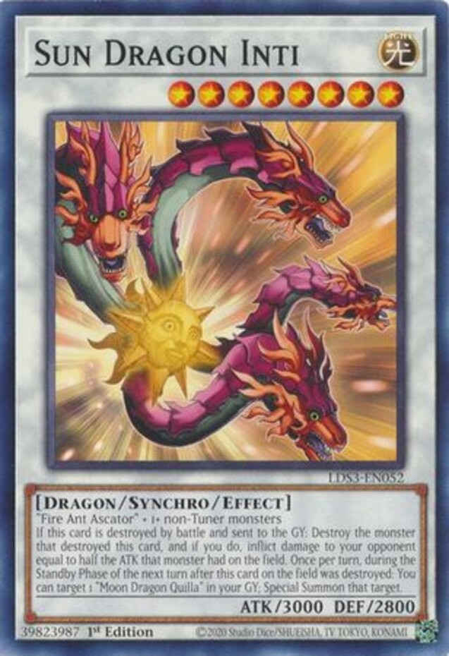 Sun Dragon Inti LDS3-EN052 Common 1st Edition LP Lightsworn
