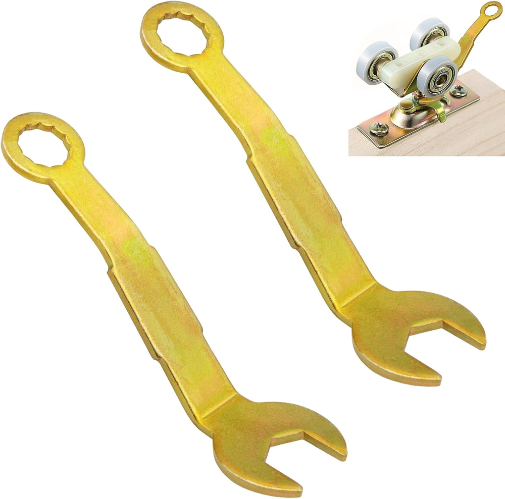 2 Pcs Pivot Adjustment Wrench for Sliding Door Hanger, Adjustment Pocket Wrench