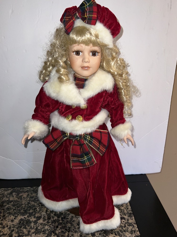 The Collector Choice Series DanDee Christmas Percelain Doll 17” Limited Edition