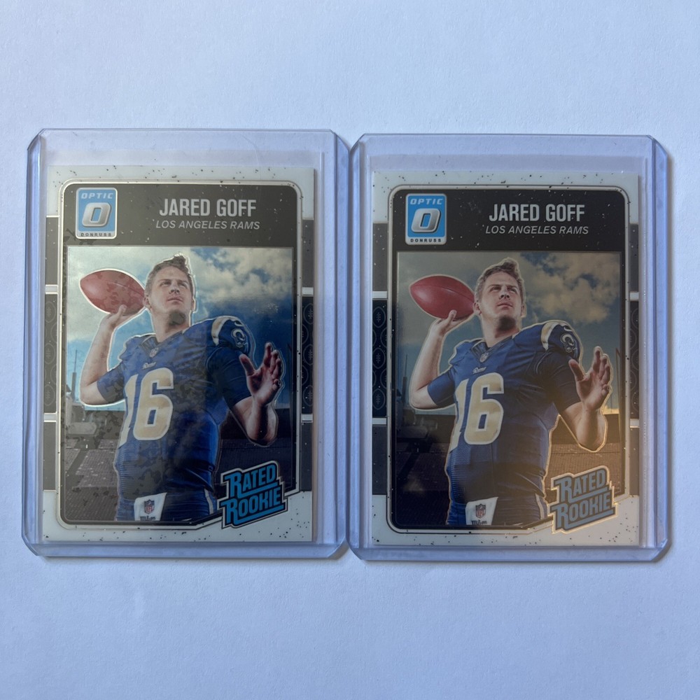 (2) Jared Goff 2016 Panini Optic RATED ROOKIE CARD RC #172 Lot