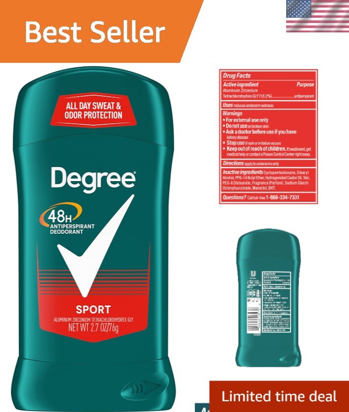 Dynamic Citrus Men's Antiperspirant Deodorant, 4-Pack, 48-Hour Clear Protection