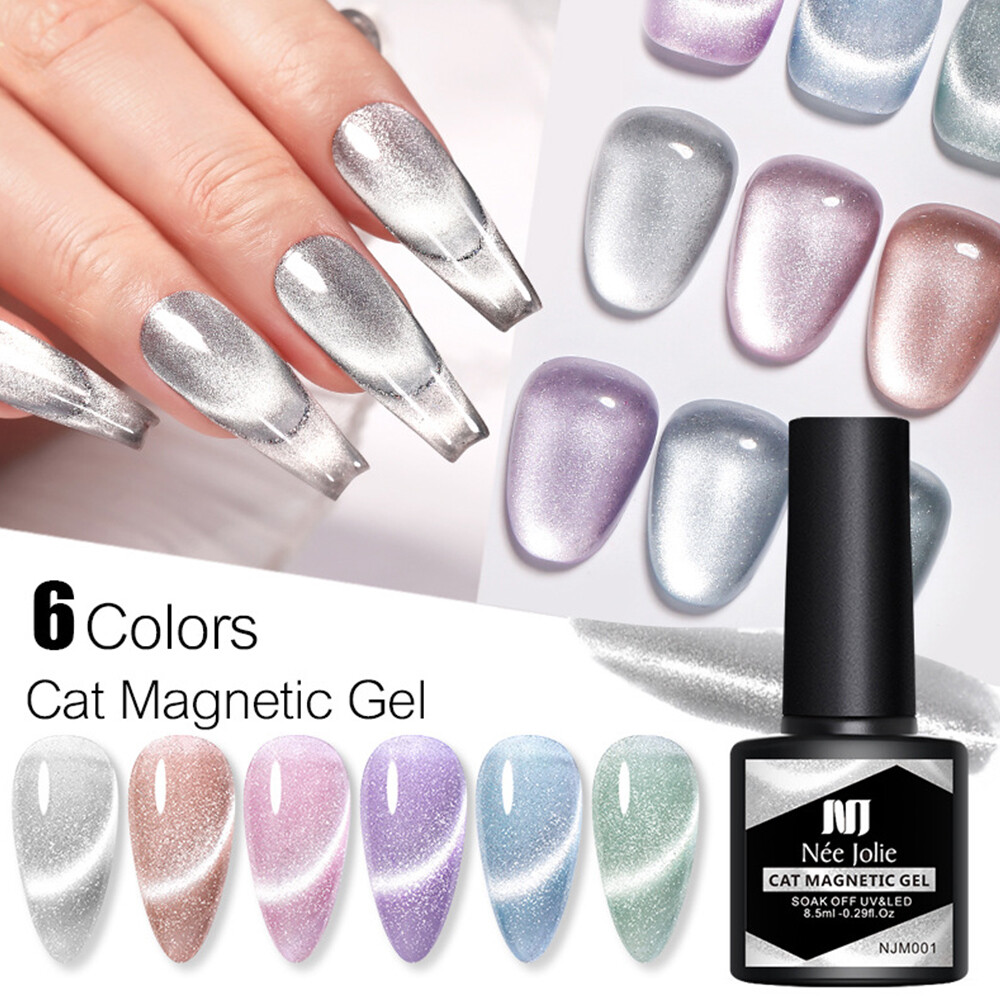 Crystal Rainbow Magnetic Cat Eye Nail Polish Semipermanent Varnish