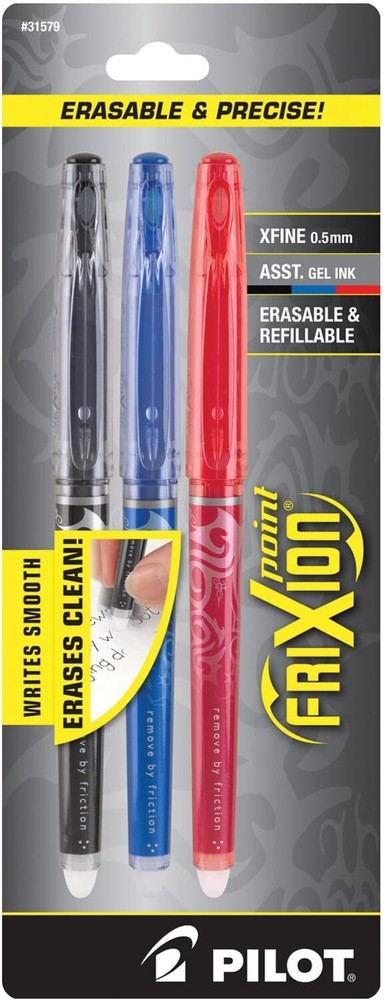 Pilot, FriXion Point Erasable & Refillable Gel Ink Pens, Extra Fine Point 0.5...
