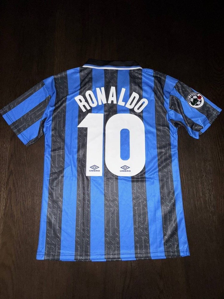 Inter Milan 1997/1998 Home Kit #Ronaldo 10 L - FREE SHIPPING