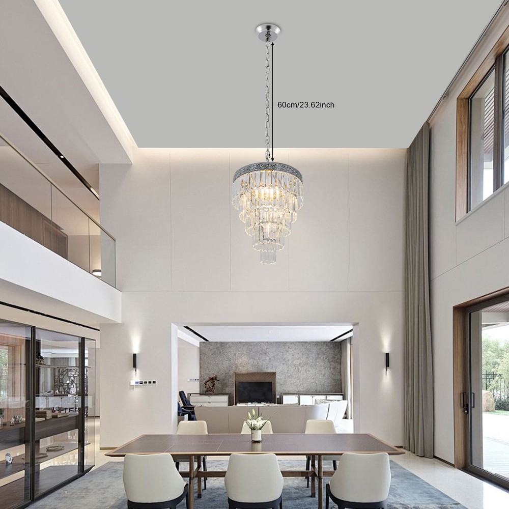Modern Crystal LED Ceiling Light Chandelier Ceiling Mount Lamp Lighting Fixture