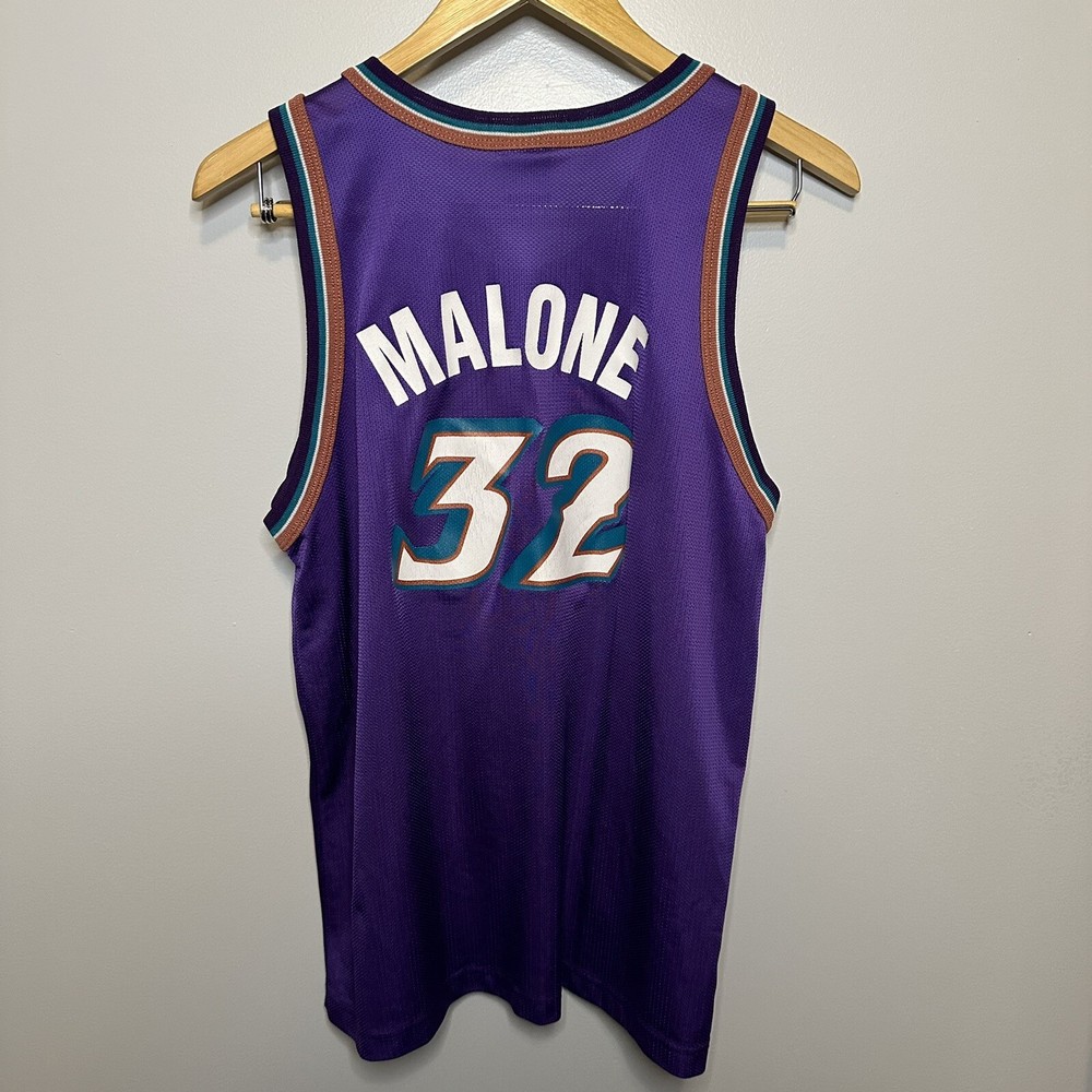 VINTAGE Karl Malone Utah Jazz Champion NBA Basketball Jersey Youth XL 18-20