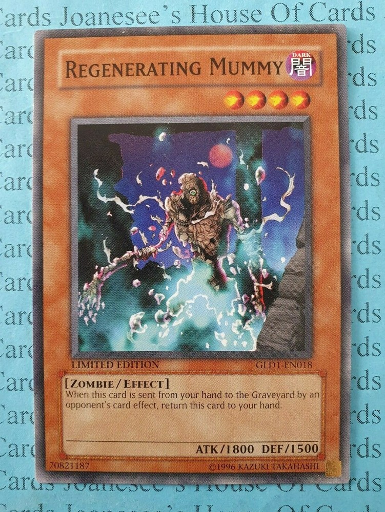 Regenerating Mummy GLD1-EN018 Yu-Gi-Oh Card Limited Edition New