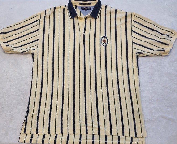 VTG Tommy Hilfiger Golf Striped Polo Shirt Men's Large Pinehurst 1999 US Open