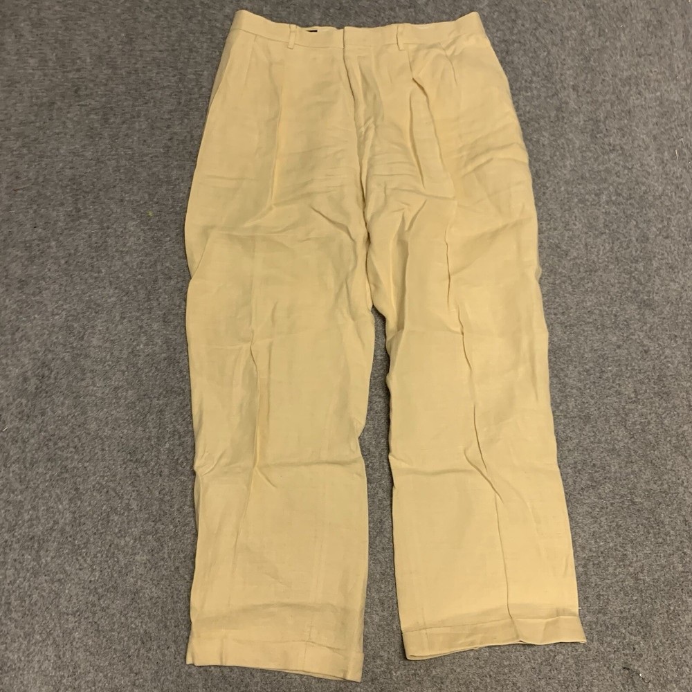 Pantalones Polo Ralph Lauren Para Hombre Talla 40 100% Lino Elastizados Calce Clásico *leer