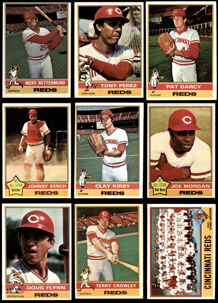 1976 Topps Cincinnati Reds Team Set Graded 5.5 EX+ Condition