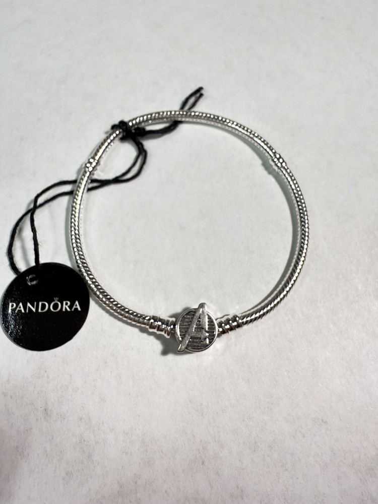 Pandora Moments Marvel The Avengers Logo Clasp Snake Chain Bracelet 18 Cm