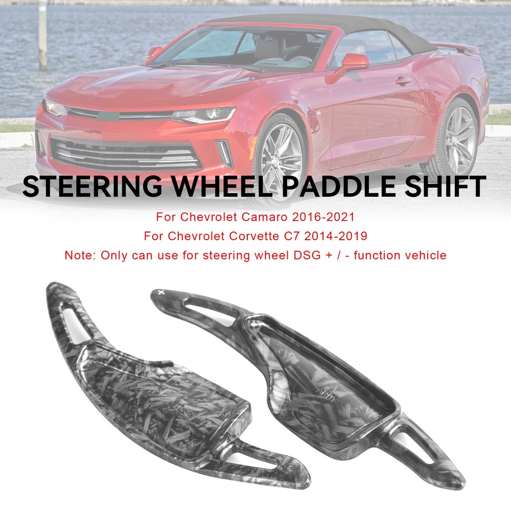 Steering Wheel Paddle Shifter Extensions Fit Chevy C7 Corvette Camaro 2014-21 U4