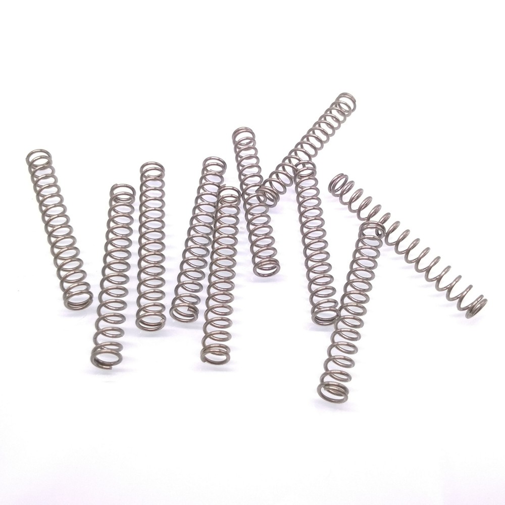10pcs 0.8x6x50mm Stainless Steel Compression Springs for Pressure Applications