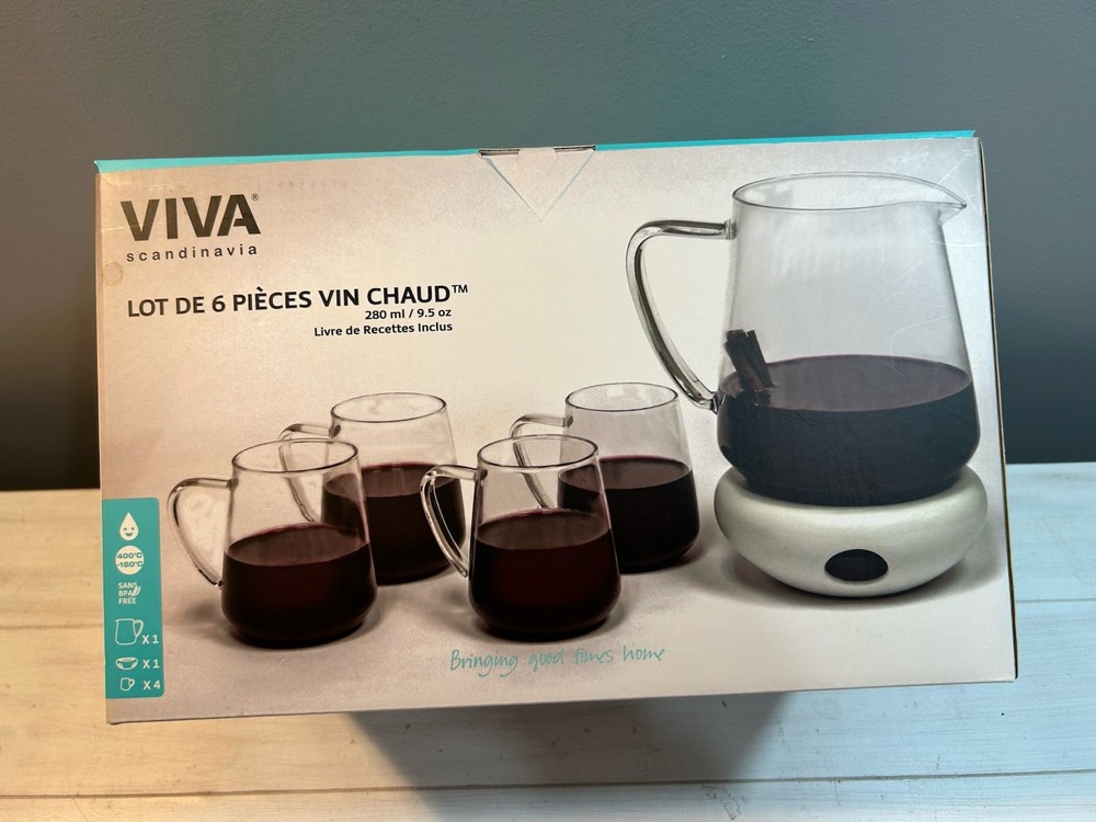 Viva Scandinavia 6-Piece Mulled Wine Glass Set for Warm Cider Entertaining