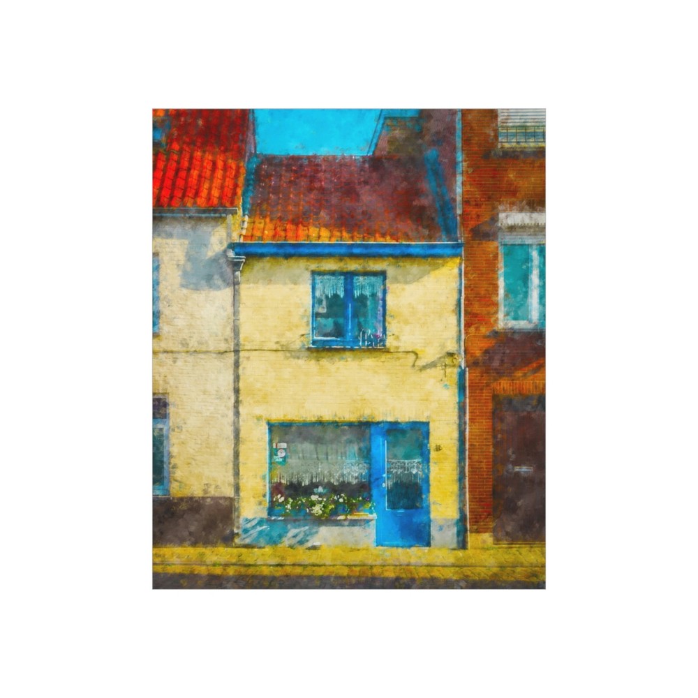 European House Front - Premium Matte Poster Painting