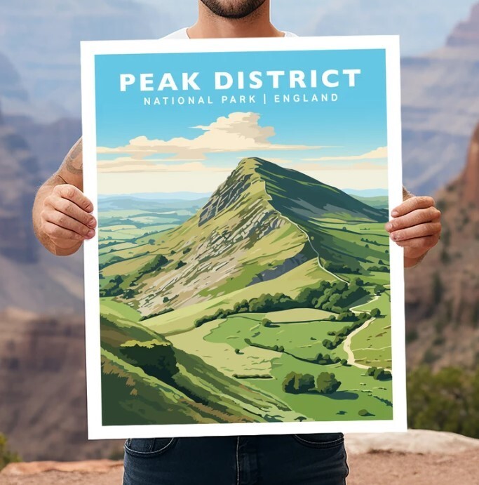 Peak District National Park England UK Travel Wall Art Poster Print