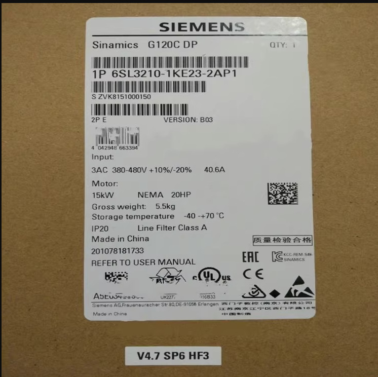 1PC Siemens 6SL3210-1KE23-2AP1 inverter Brand New FedEx or DHL