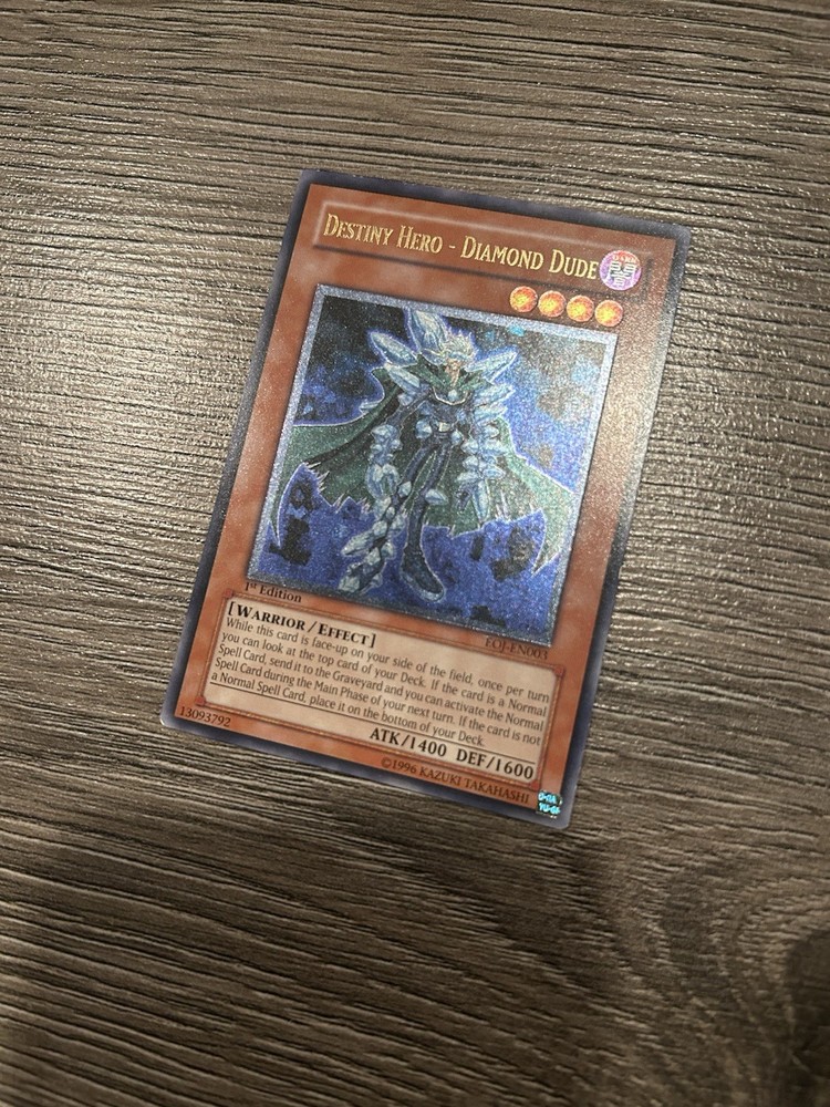 YuGiOh Destiny Hero Diamond Dude EOJ-EN003 1st Ed Ultimate Rare