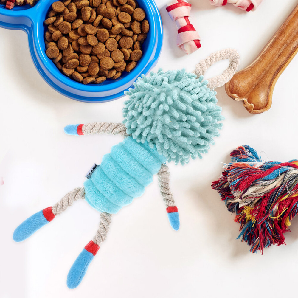 Squeaky Dog Tug Toy Puppy Squeaky Toy Plush Teething Toy Dog Pull Training Toy