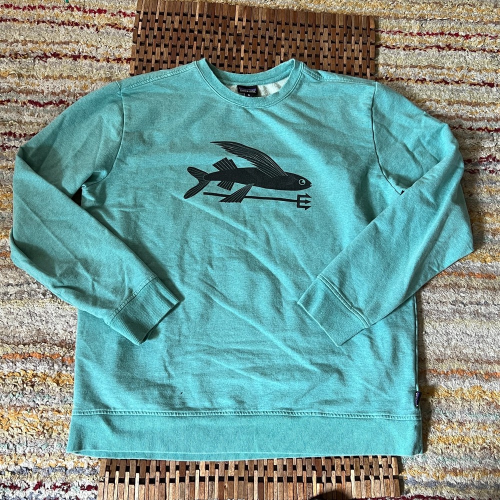 Patagonia Live Simply Crew Neck Sweater Sweatshirt Green Men's Size XL