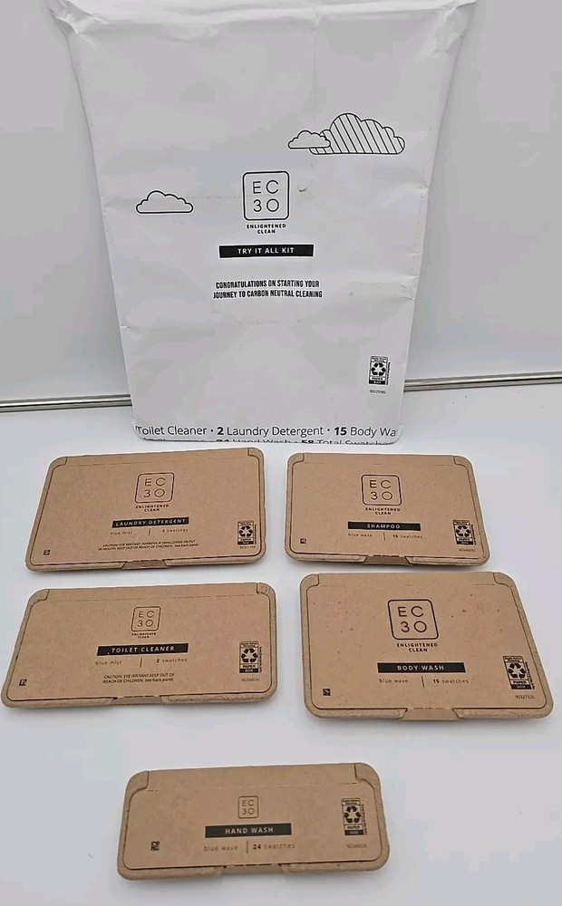 Eco Friendly Cleaning Kit By EC30 Laundry Toilet Hand Soap Shampoo Body Wash New