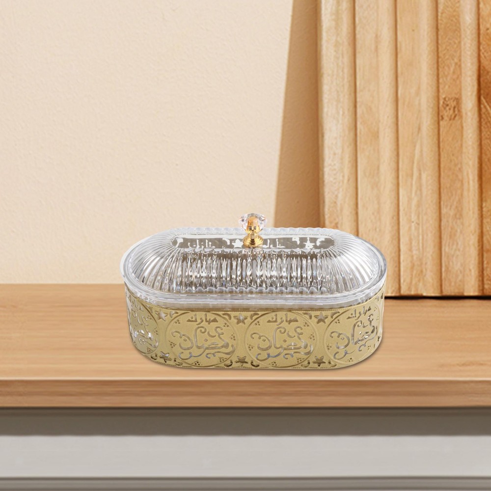 Fashionable Snack Serving Tray with Storage Container for Tabletop Display