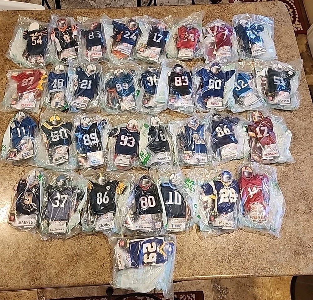 2007 Burger King Mini NFL Jerseys Complete 32 Team Set Sealed with Bonus
