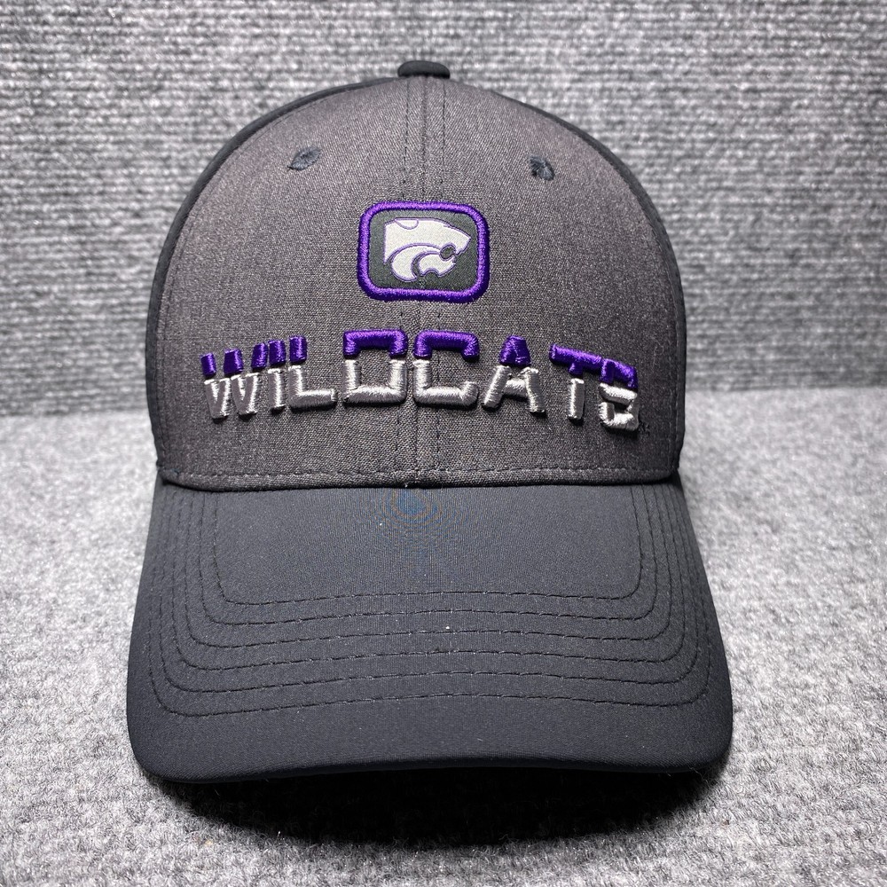 Kansas State Wildcats Stretch Fitted NCAA Cap for Men in Black