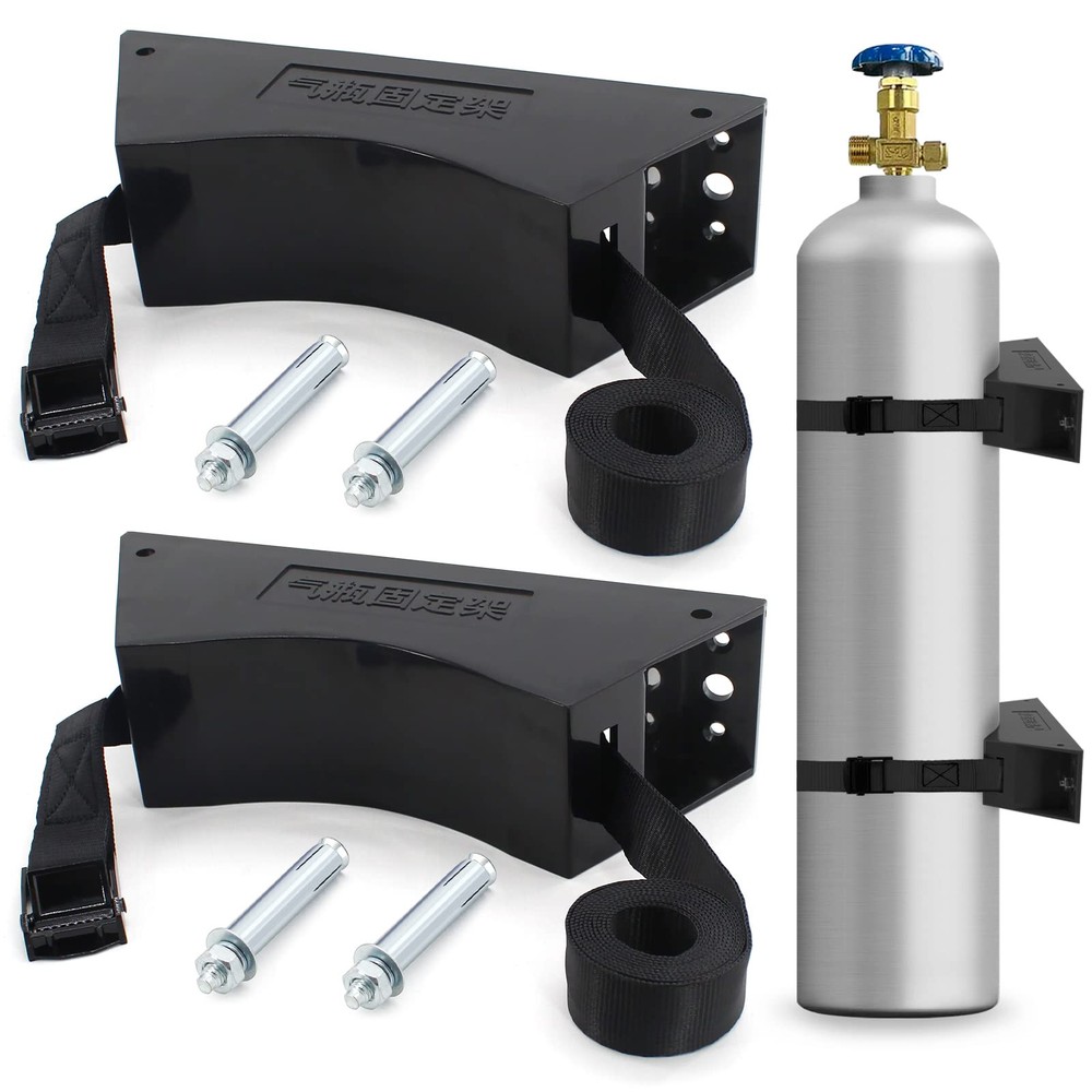 2PCS Propane Tank Holder, Gas Cylinder Holder, Cylinder Wall Mounted Bracket