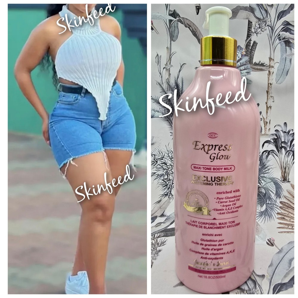 GCC Express Glow Maxi Whitening Body Milk Enriched with Vitamins and Argan Oil