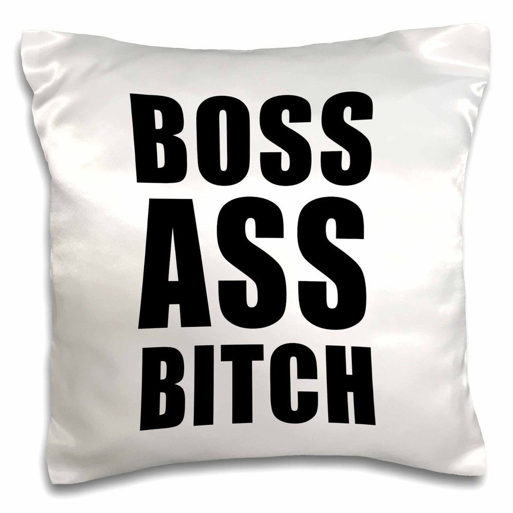 3dRose BOSS ASS BITCH 16x16 inch Pillow Case