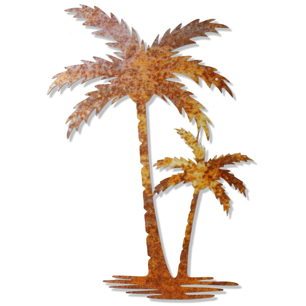 Palm Tree Metal Wall Art Decor, Beach Palm Tree Outdoor Wall Decor, Tropical ...