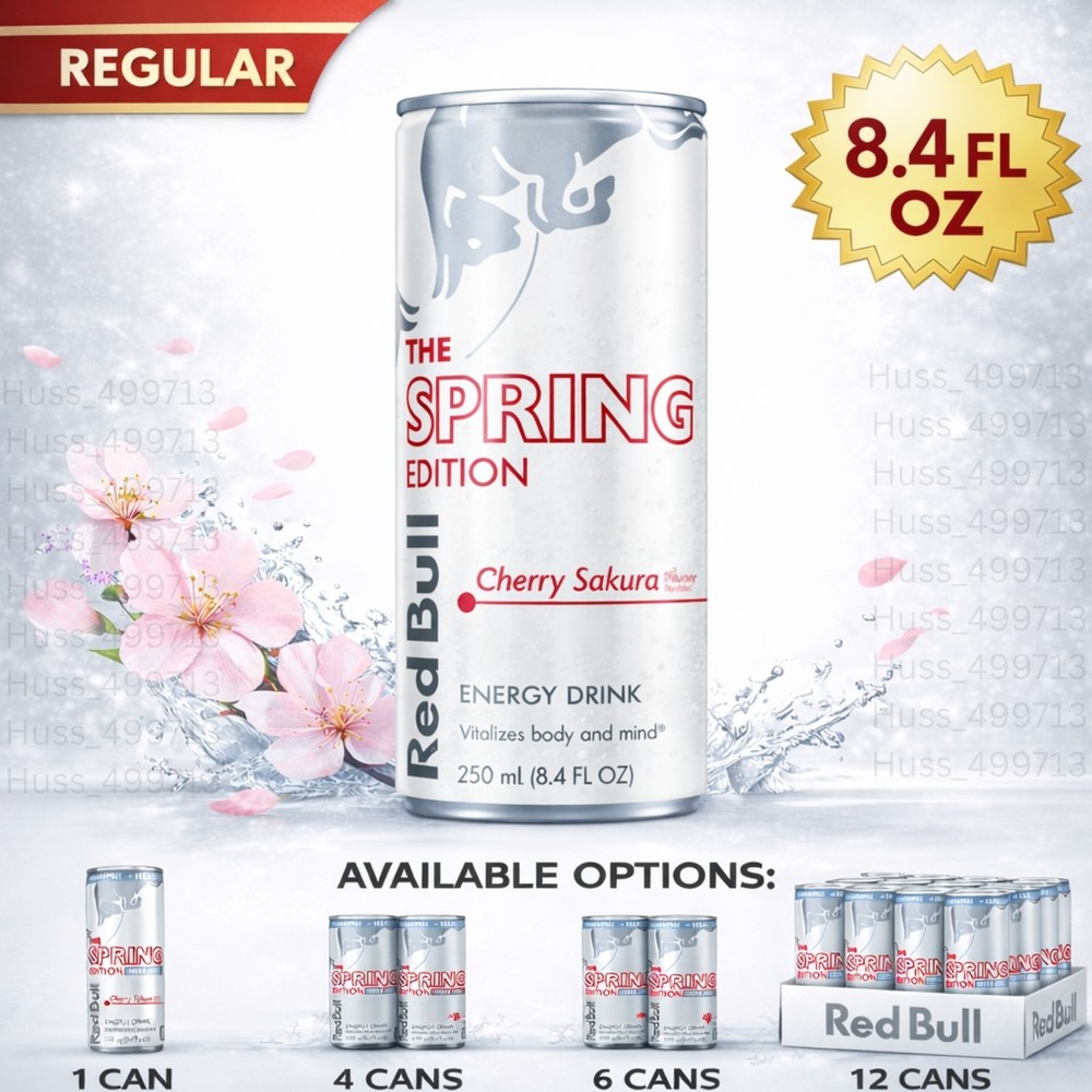 RED BULL SPRING EDITION Cherry Sakura Flavor Energy Drink 8.4 fl oz