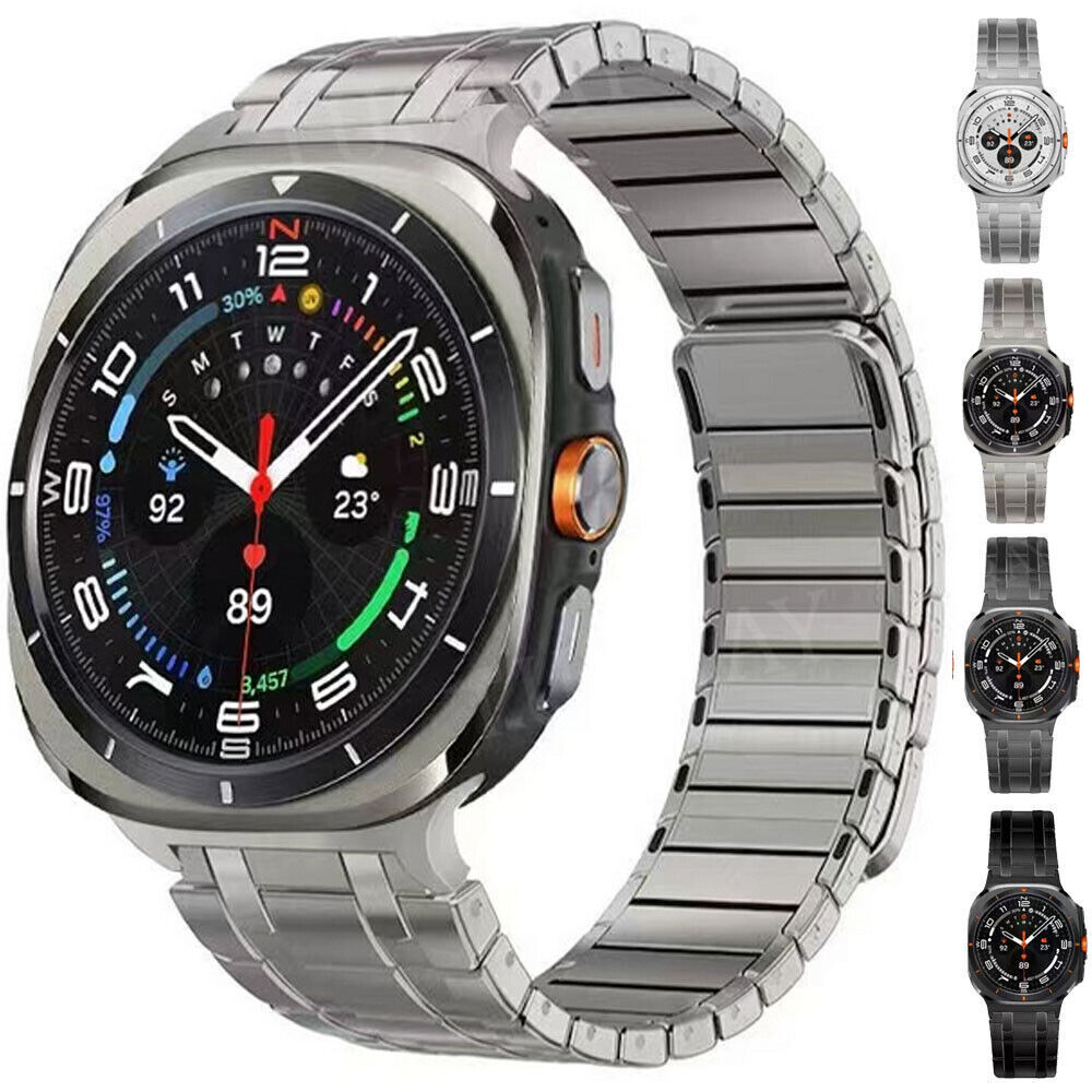 For Samsung Galaxy Watch Ultra 47mm Magnetic Stainless Steel Band Stap Bracelet