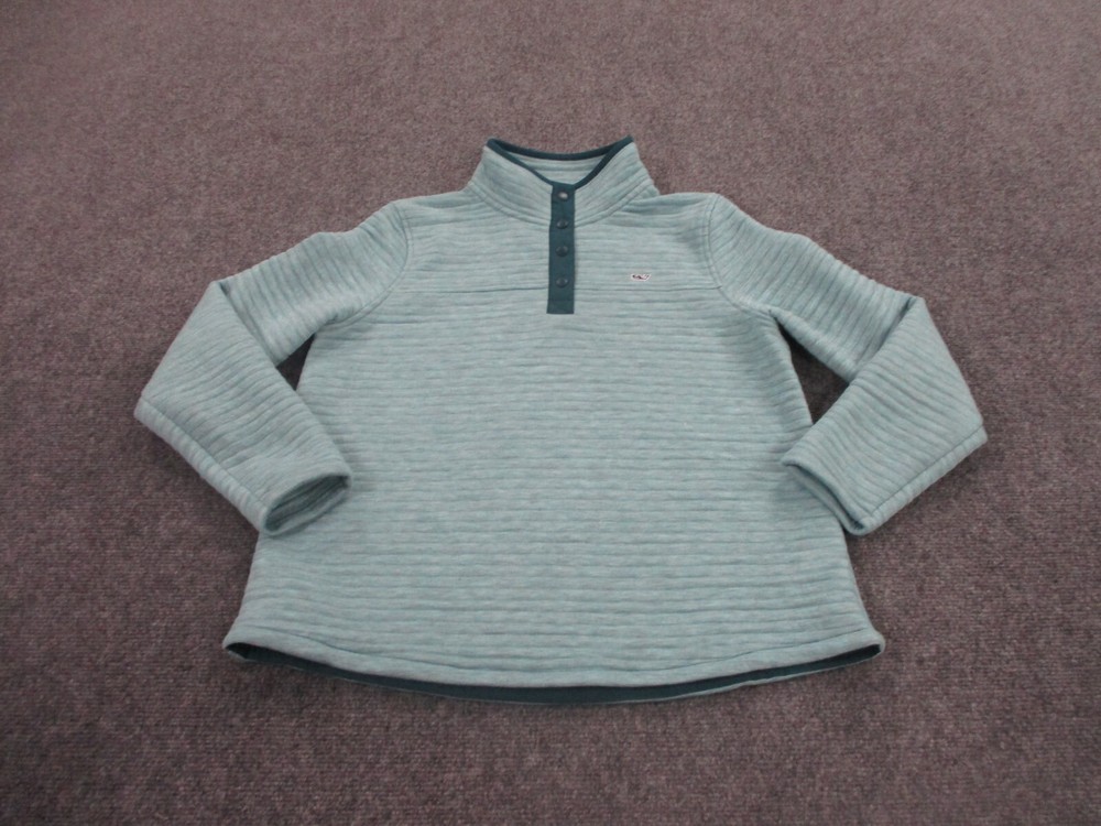 Vineyard Vines Jacket Adult S Blue Snap Pullover Jumper Logo Outdoors Womens