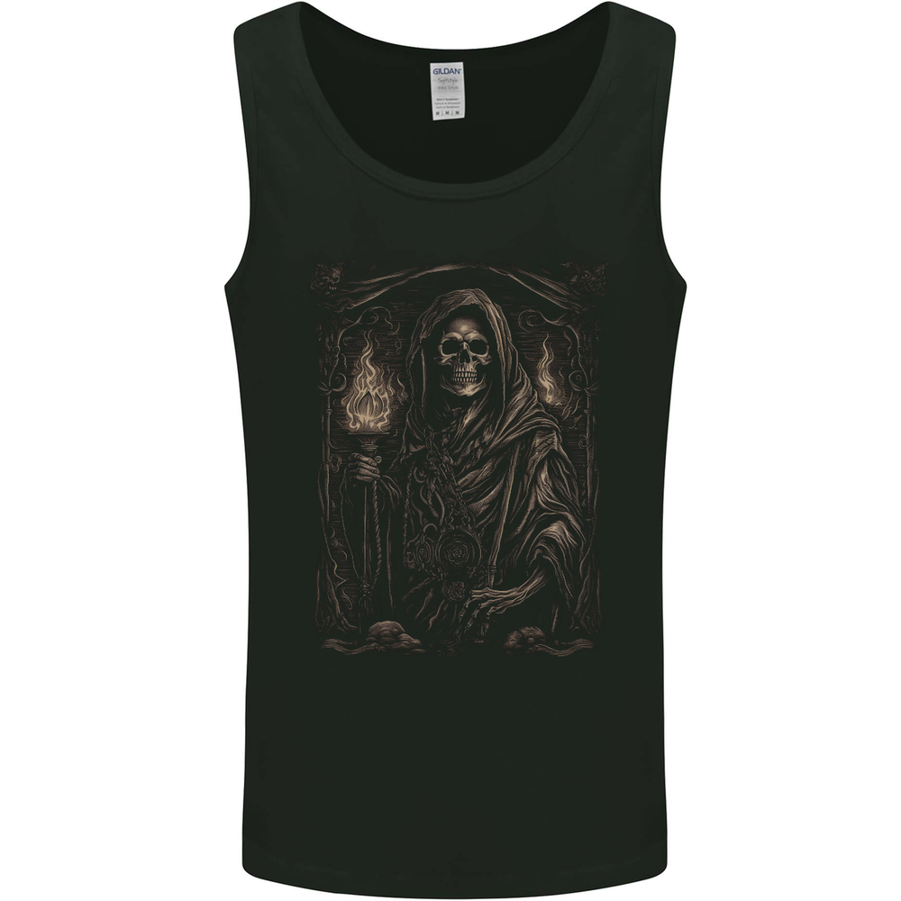 Gothic Grim Reaper Goth Heavy Metal Skull 10 Mens Vest Tank Top