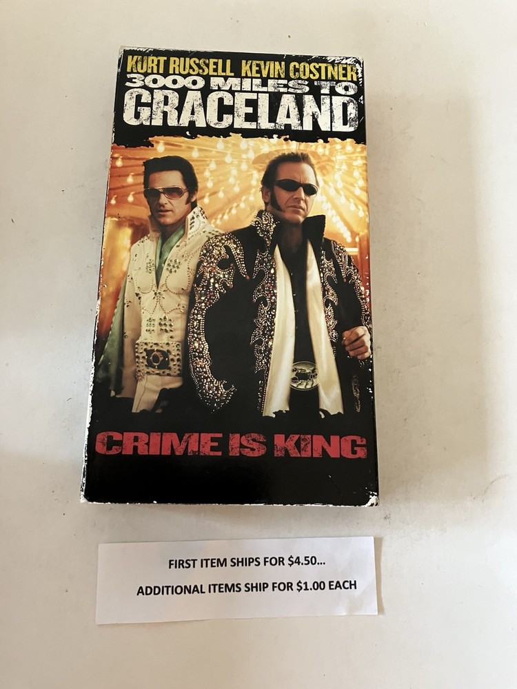 VHS Tape   3000 Miles to Graceland - Kurt Russel    $3.00      Ship $4.50/$1.00