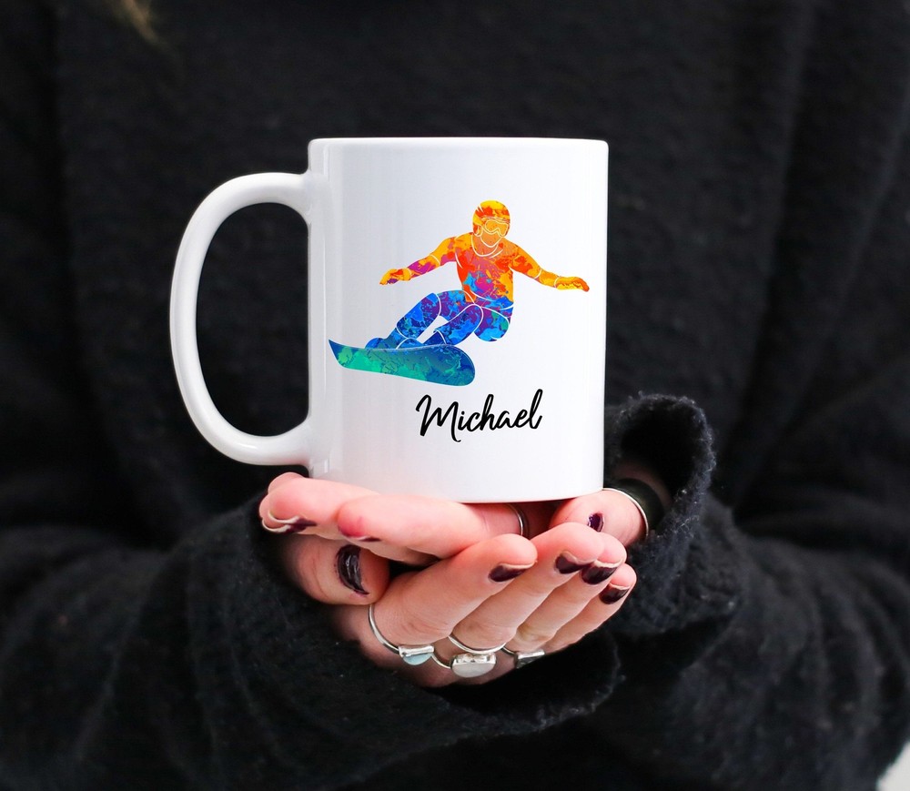 Personalized Snowboarder Mug Snowboarding Gift Snowboarding Gifts For Men Him