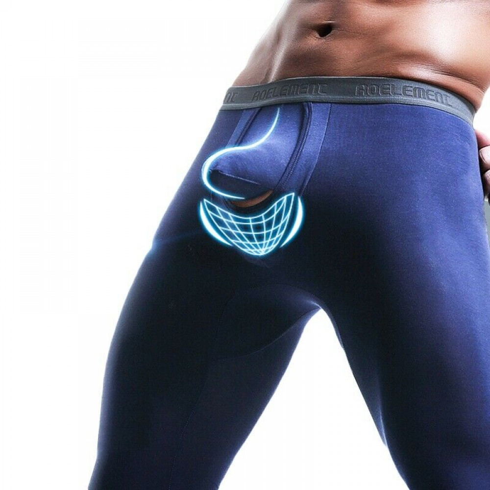 Mens Long Johns Thin Leggings Winter Thermal Underwear Bottom Male Warm Pants