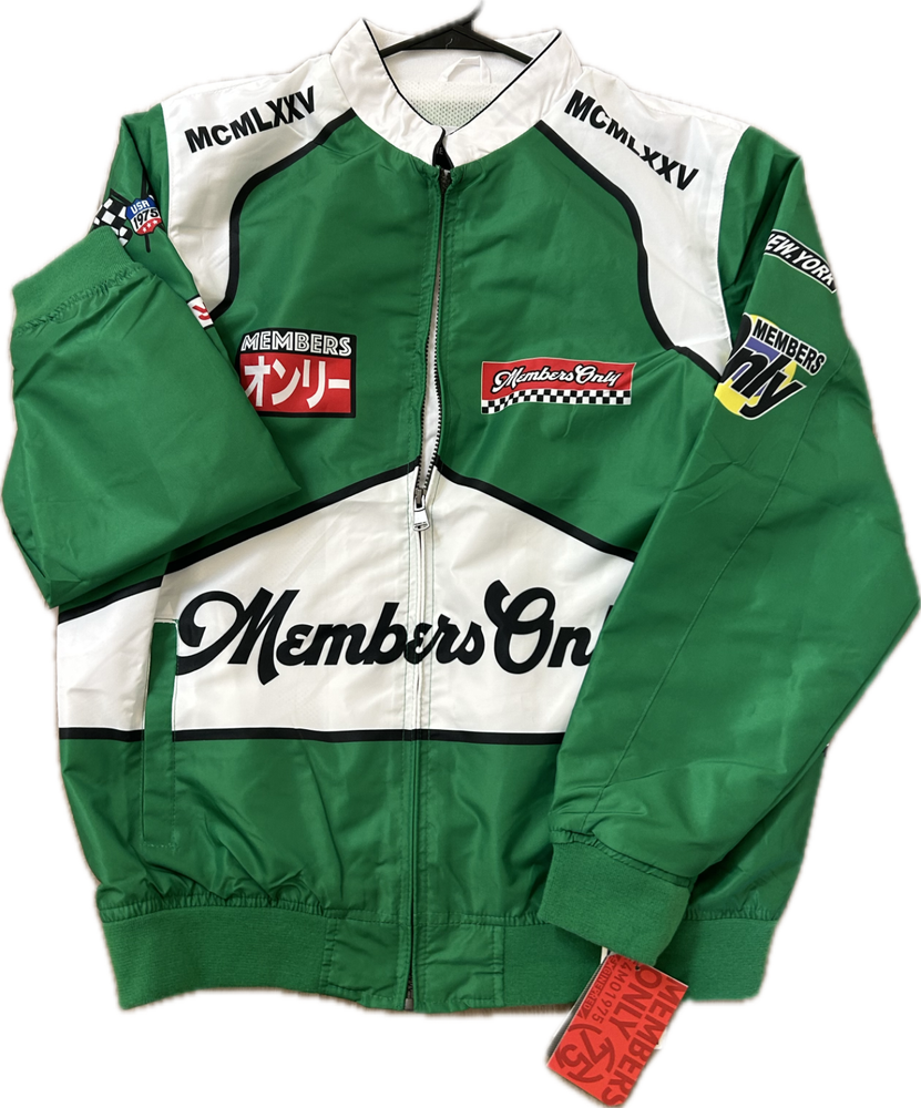 Members Only green medium bomber jacket-image