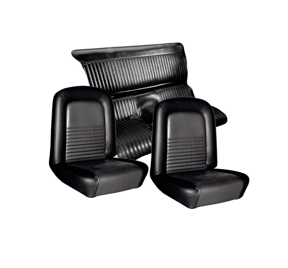 1968 MUSTANG STD FASTBACK FULL SET UPHOLSTERY, BLACK - IN STOCK - CLEARANCE SALE-image