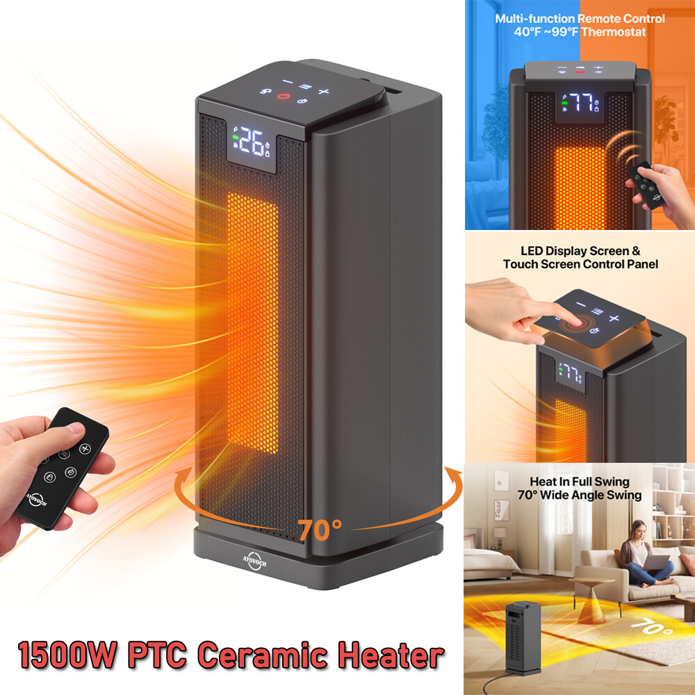 Space Heater Indoor 1500W Portable Electric Heater PTC Ceramic Fast Heating