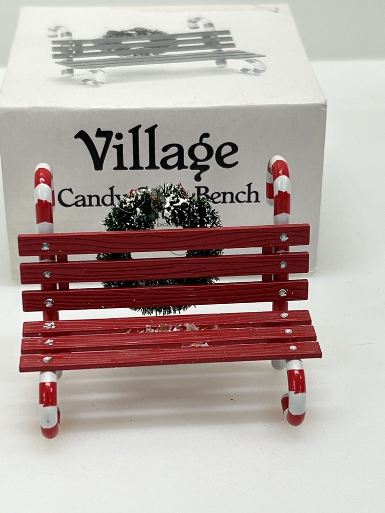 Dept. 56 Village Candy Cane Bench # 52669