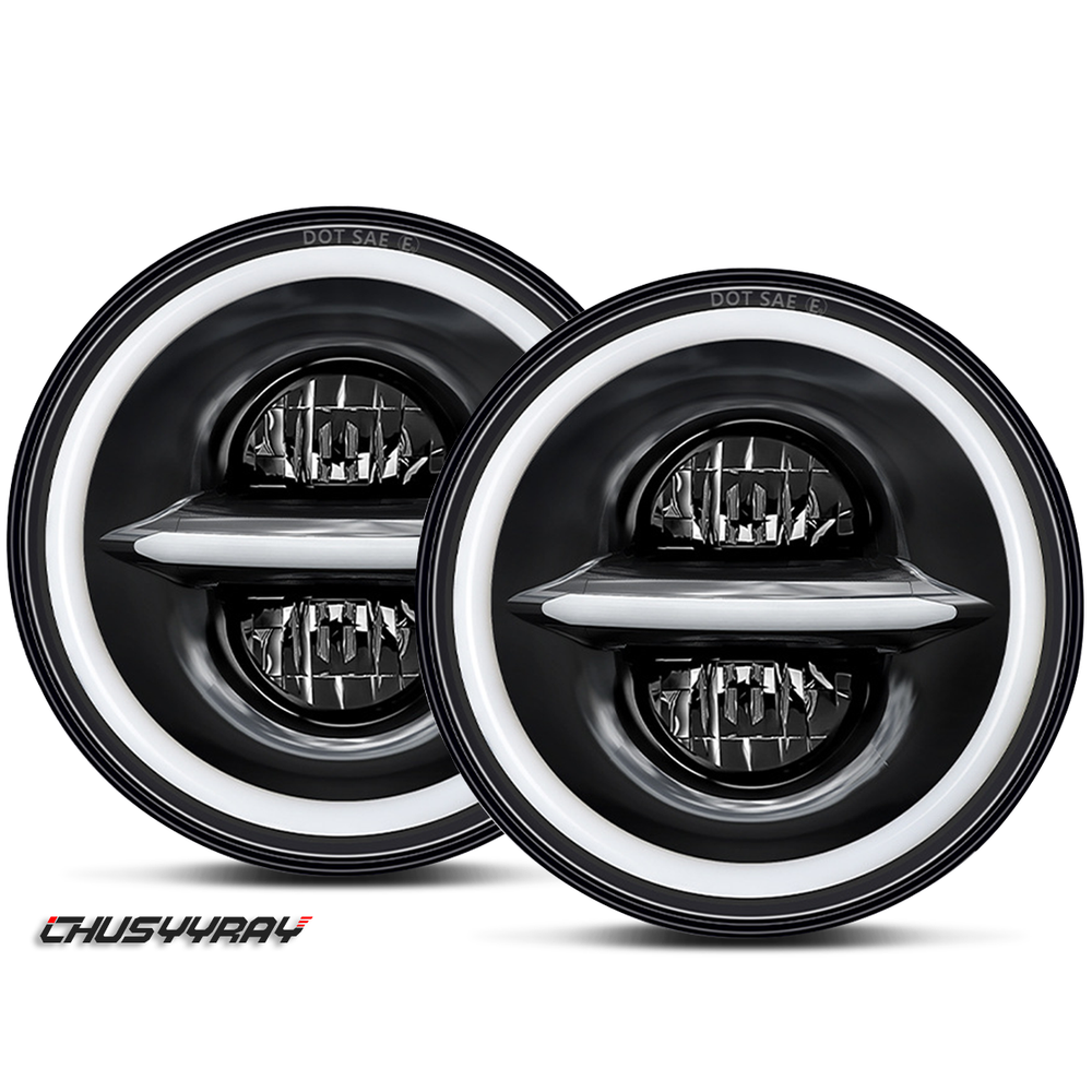 7 Inch LED Round Hi-Lo Sealed Beam Headlights for Chevy 3100 Pickup