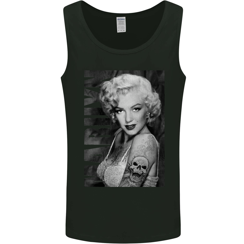 Marilyn Tattoo Mens Vest Tank Top